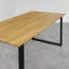 Brinegar Oak Metal Base Dining Table-444356411-444356409