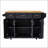 54Inch Large Kitchen Island With Rubber Wood Drop Leaf, Embossed Texture Rolling Cart On 4 Wheels, Ample Storage For Kitchen And Dining Room