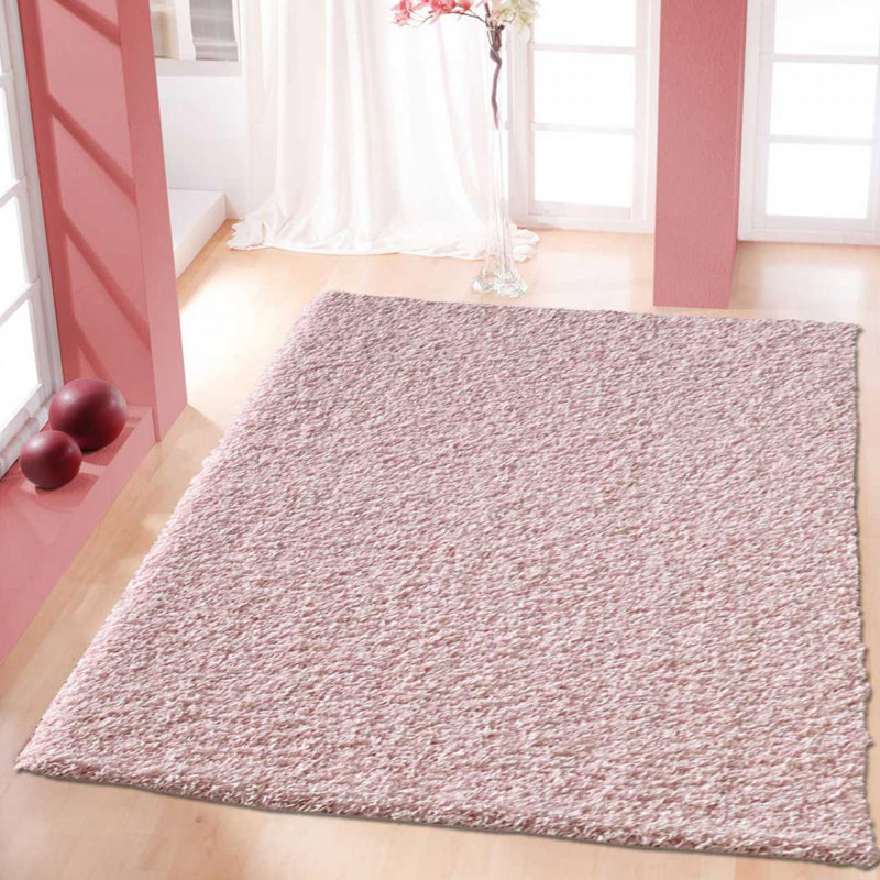 Melody Solid Colour Shag Area Rug, Rectangle 80 x 150cm