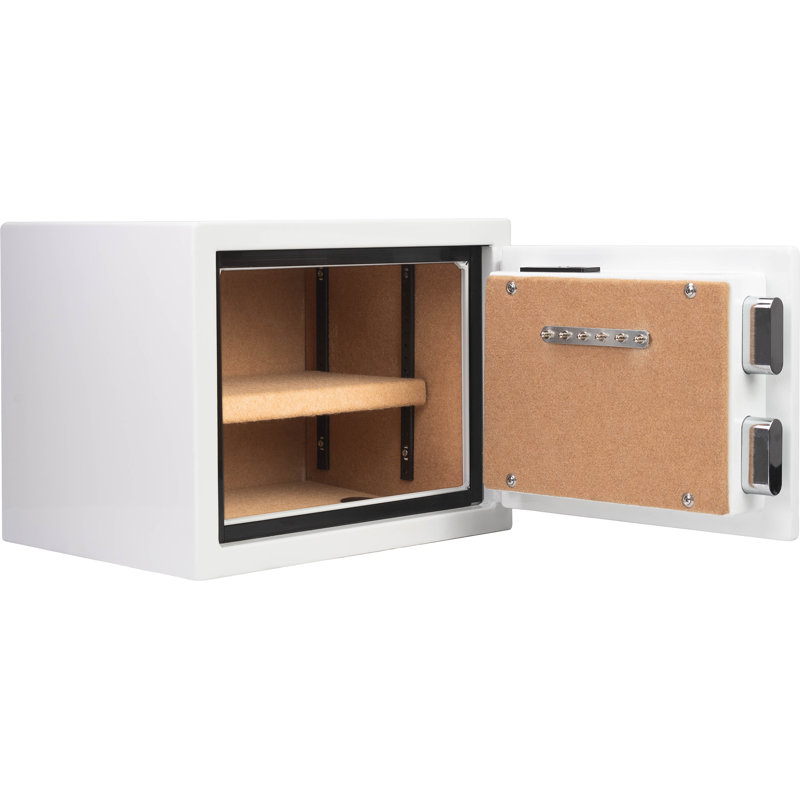 0.75 CUBIC FT BIOMETRIC FIREPROOF SAFE,WHITE