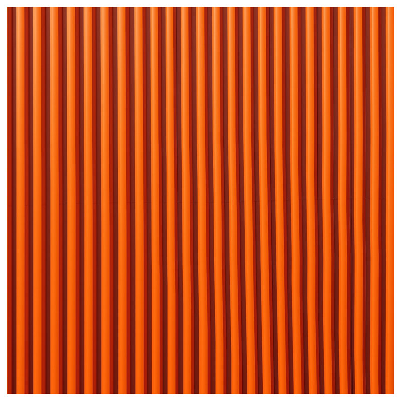 Tapis de bain orange à rayures verticales, L 24 po x L 17 po