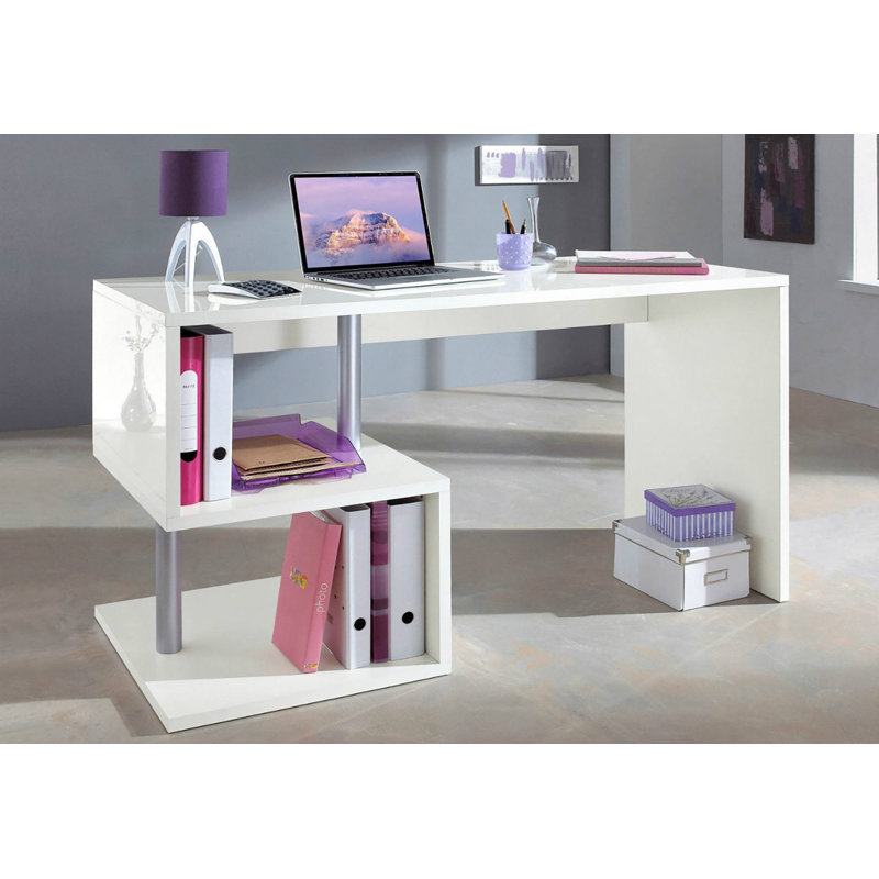 Clara Computer Desk, White