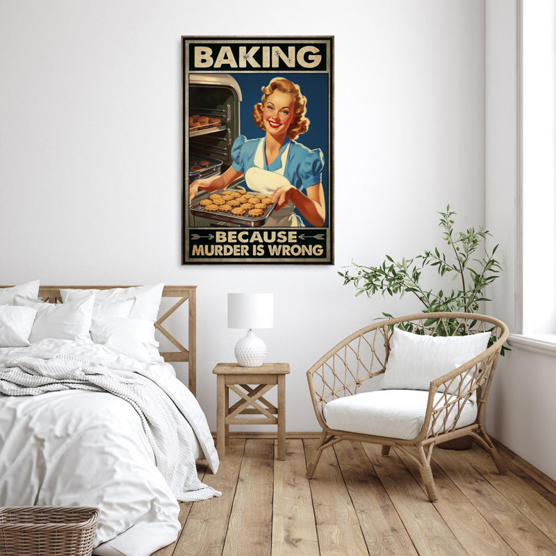Lippitt Woman Baking 3 On Canvas Print, H 36 po x l 24 po x P 1,25 po