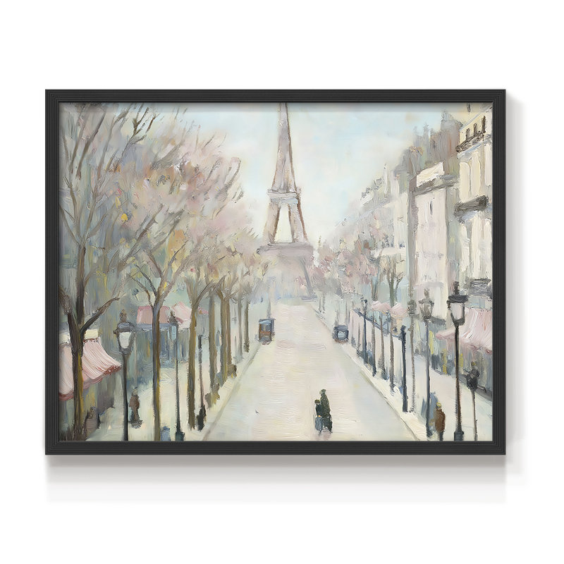 Landscape Series-XLV -Framed Print - Restickable, H 8 po x l 10 po, Noir, noir, noir, noir