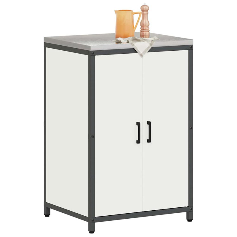 Storage Kitchen Cabinet Set, 92cm H x 60cm W x 50cm D, White