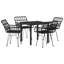 5 Piece Garden Dining Set Poly Rattan-1044892520-1044892535