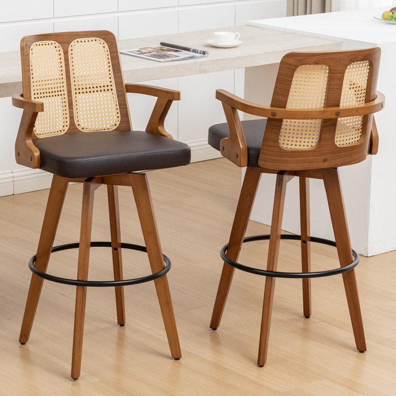 Tabouret de bar et tabouret de bar Modern, Brun, Tabouret de bar (siège d'une hauteur de 30 po)