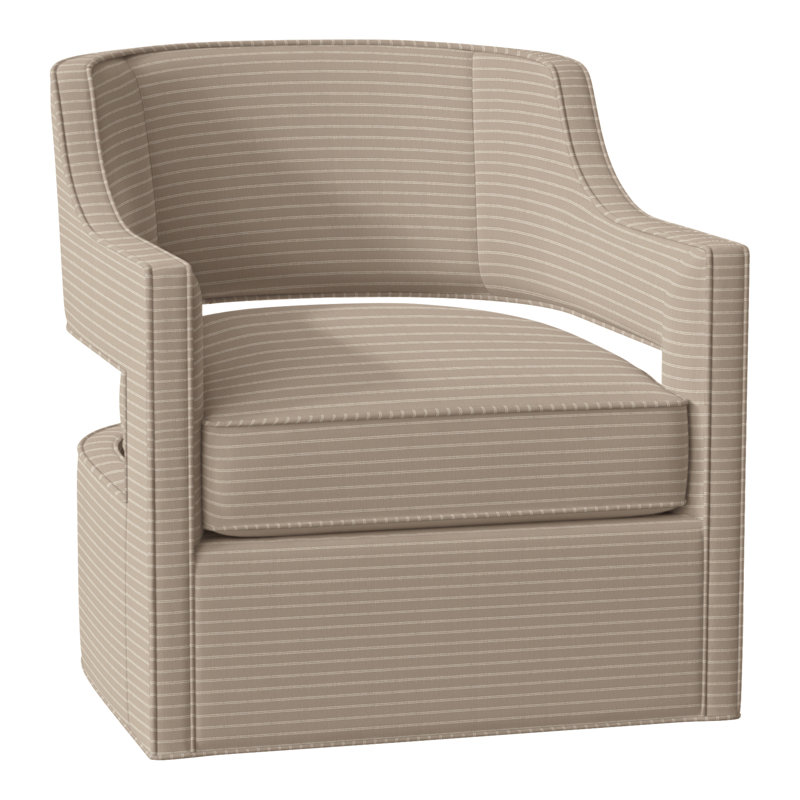 Fauteuil pivotant l 29,5 po Phoebe, Collection Perigold Fabric Birchbox Chai