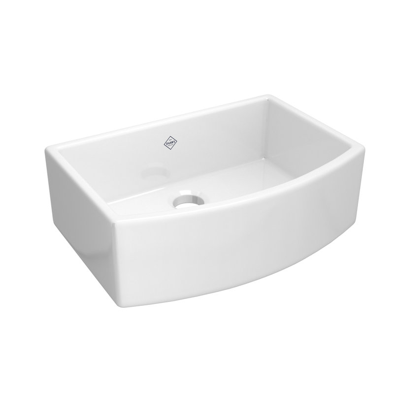 Waterside™ 30" L x 21" W Farmhouse/Apron Kitchen Sink, White