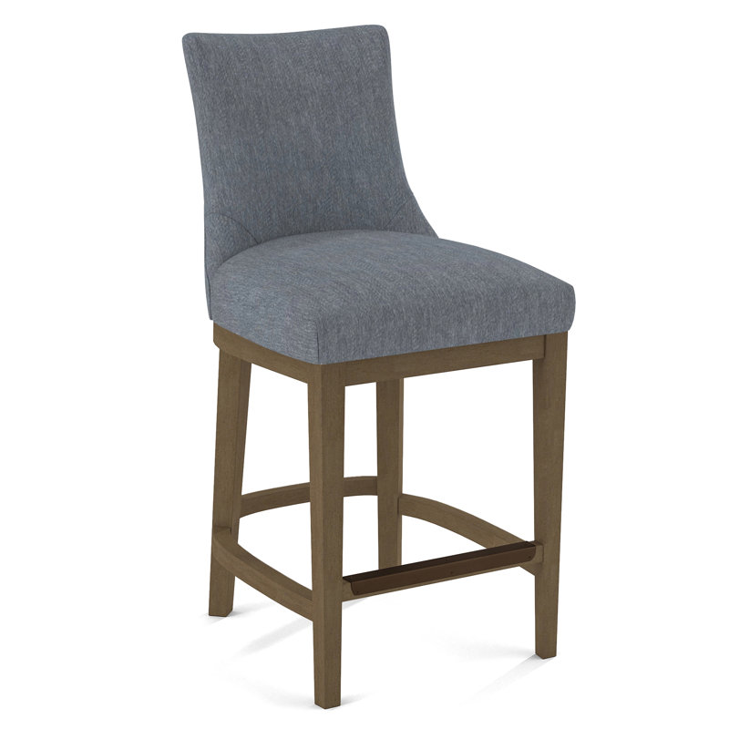 Upholstered Stool, 61585-76, Weathered Gray
