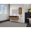 Meuble-lavabo mural 48 po avec lavabo vasque et armoire de rangement latérale assortie-1094189926
