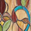 Panneau de vitrail 24 "H Tiffany