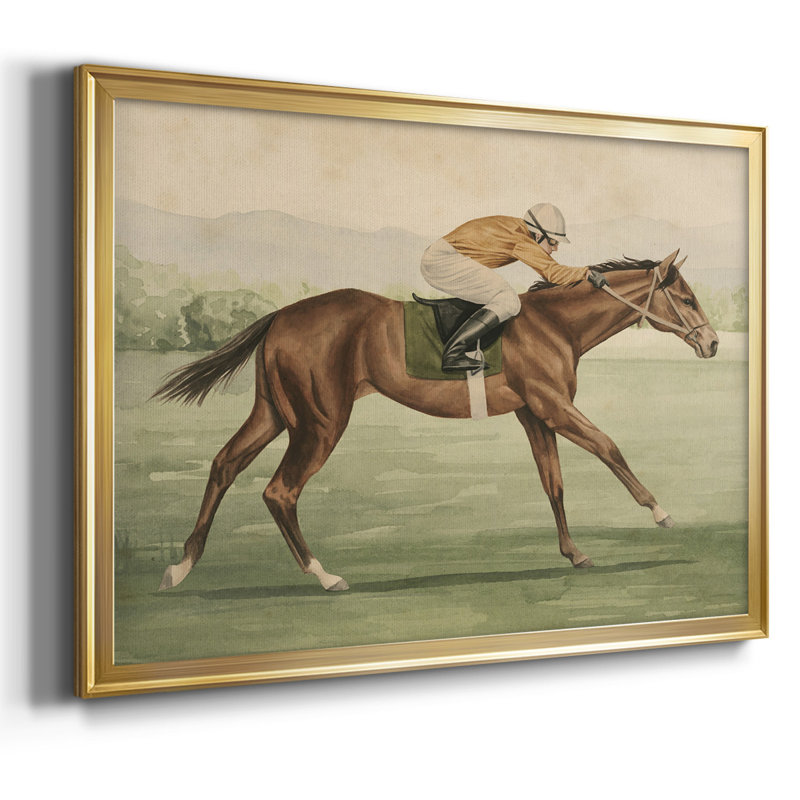 Équitation rétro II, Or, H 18 po x l 26 po x P 1,5 po