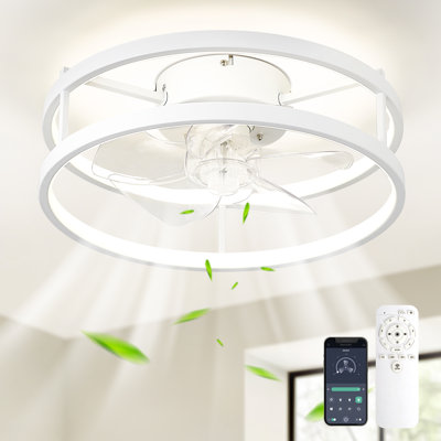 16" Ceiling Fan with LED Lights,Remote Control and App Control Ceiling Fans with Lights.