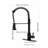 Spring Kitchen Faucet With Pull-Out Sprayer, Stainless Steel Single Handle Single Hole Kitchen Sink Faucet