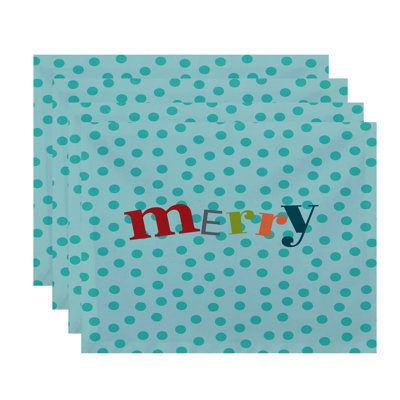 Springville Polyester Polka Dots Rectangle Placemat