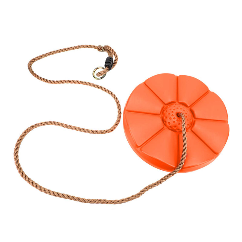 Sorbus Orange Disc Swing with Mounting Hangers and Chains