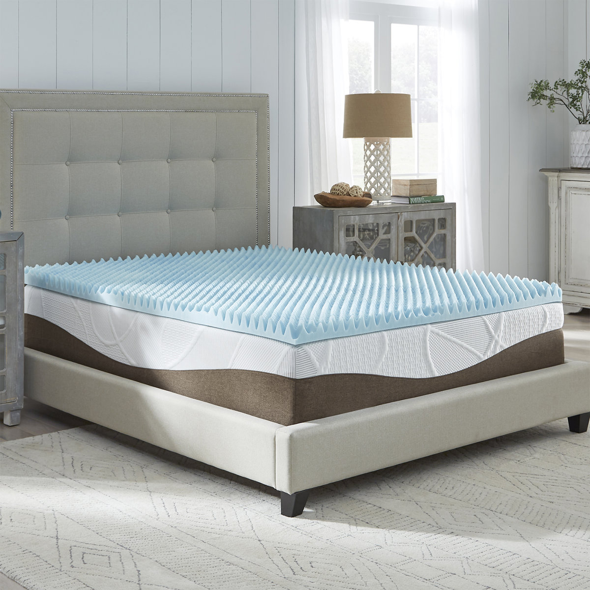 Wayfair Sleep Reversible Gel Memory Foam Mattress Topper