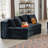 115.7" Chenille Modular Sectional Sofa - 2-Piece Curved Design with 5 Pillows, No Assembly Required, Free-Form Ergonomic Shape-1910366577