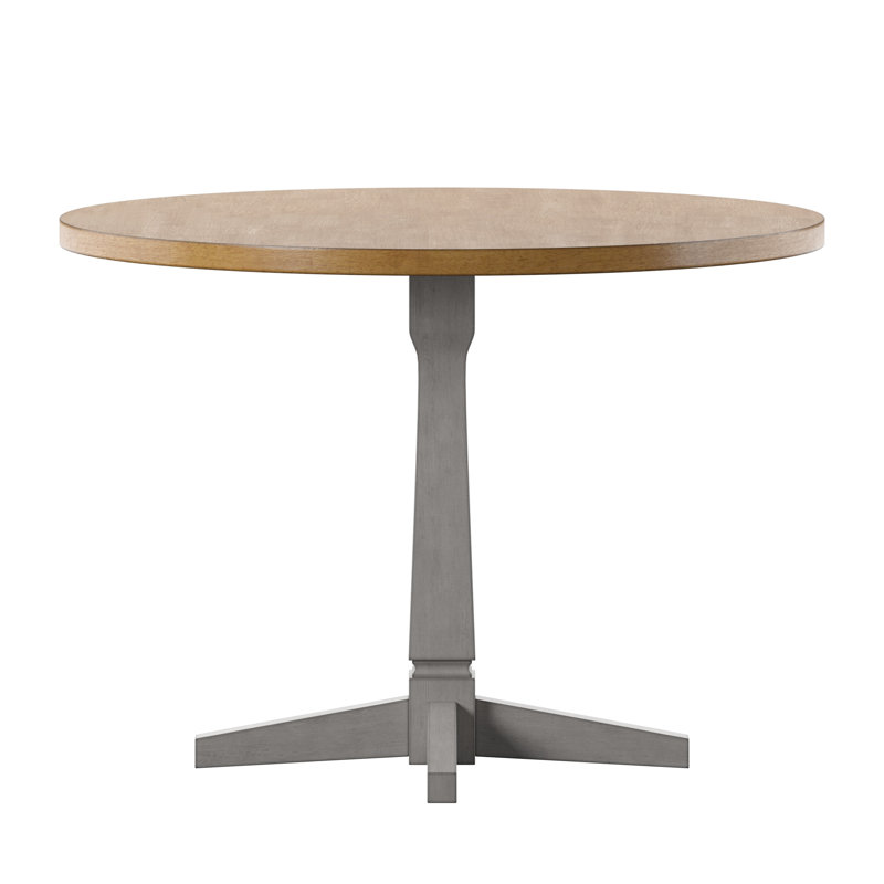 Marcotte Round Dining Table, Antique Gray