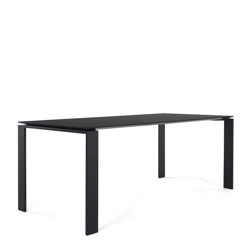 Four Dining Table, Black, 28" H x 75" W x 35" D