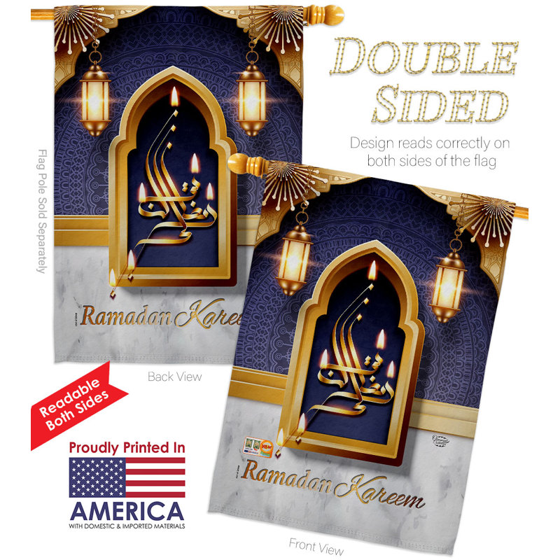 Double Sided 40 in. H x 28 in. W Polyester House Flag
