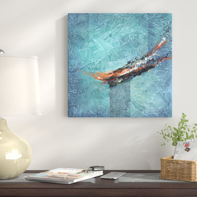 « on the fronce », reproduction d’impression sur toile, H 26 po x l 26 po x P 1,5 po, Toile avec cadre noir, Pas de tapis