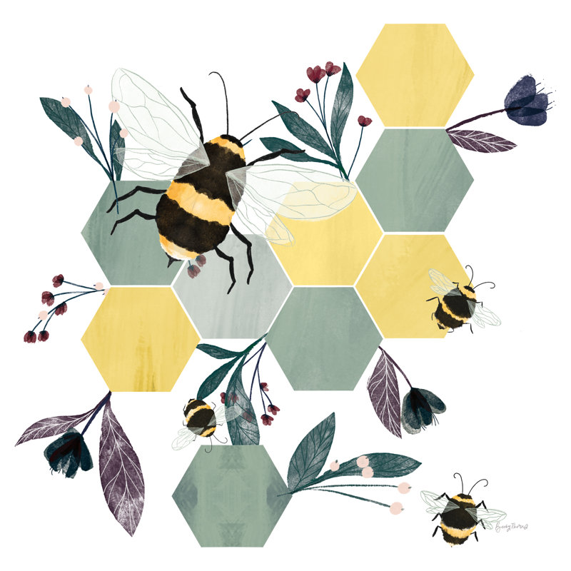 Abeilles V, H 30 po x l 30 po x P 1,25 po