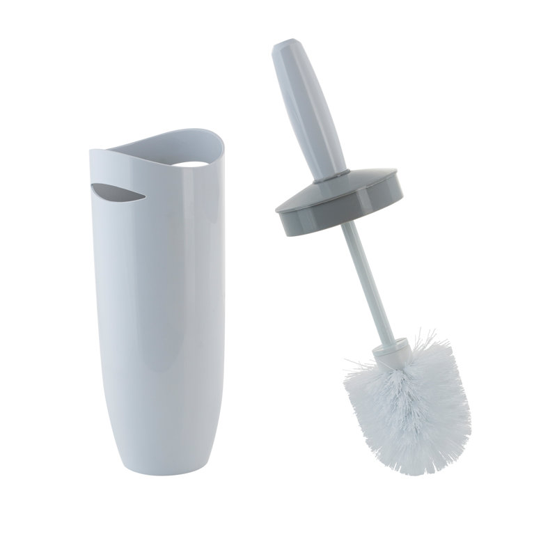 Porte-brosse autoportant 13,78 po en blanc