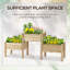 Lit surélevé pour plantes avec 3 boîtes - Support en bois surélevé pour légumes, herbes, fleurs