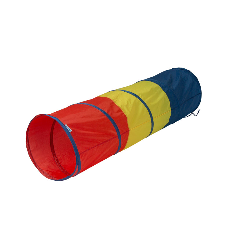 Primary Colors Spring Steel Toddler Play Tunnel