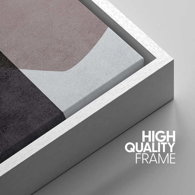 Œuvre de style Mid-Century, Blanc, H 36 po x l 24 po