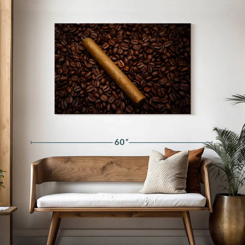 Cigare Senne sur grains de café, H 30 po x l 45 po