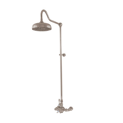 Exposed Thermostatic Shower System 48" Wall Mounted with 1.75 GPM Hand shower and Lever/Cross Handles