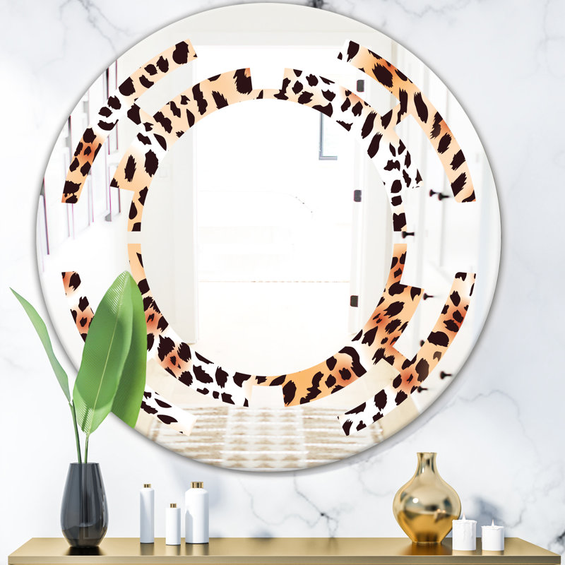 Miroir mural Leopard Fur Safari II, H 31,5 po x l po
