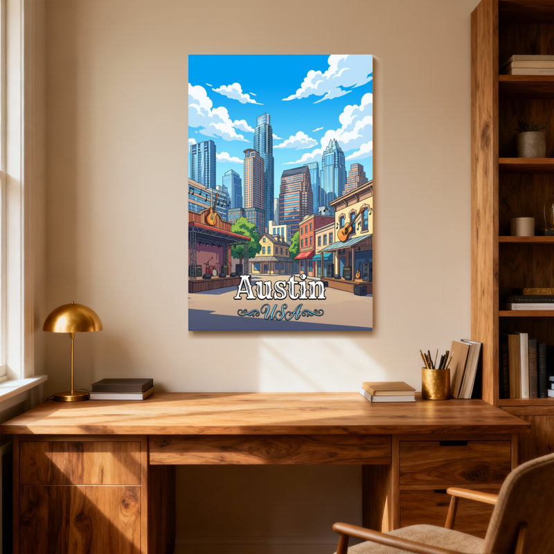 Paysages pittoresques et urbains Austin, H 30 po x l 20 po