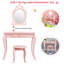 Ensemble coiffeuse et miroir pour enfants Millinggeville-740426373