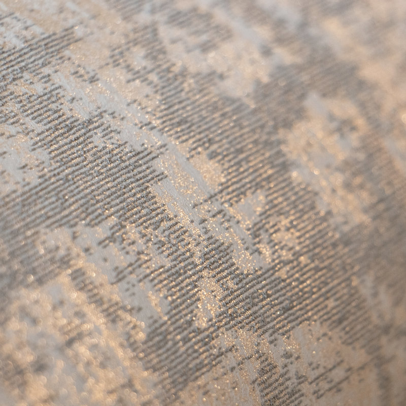Adonea Zeus Textured Metallic 33' L x 21" W Wallpaper Roll, Gray Copper