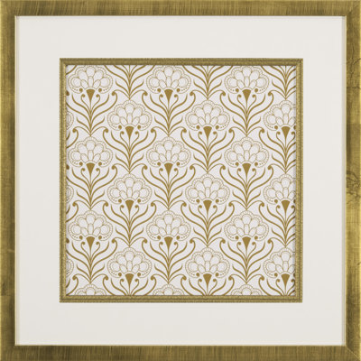«Gold Deco Pattern», impression encadrée