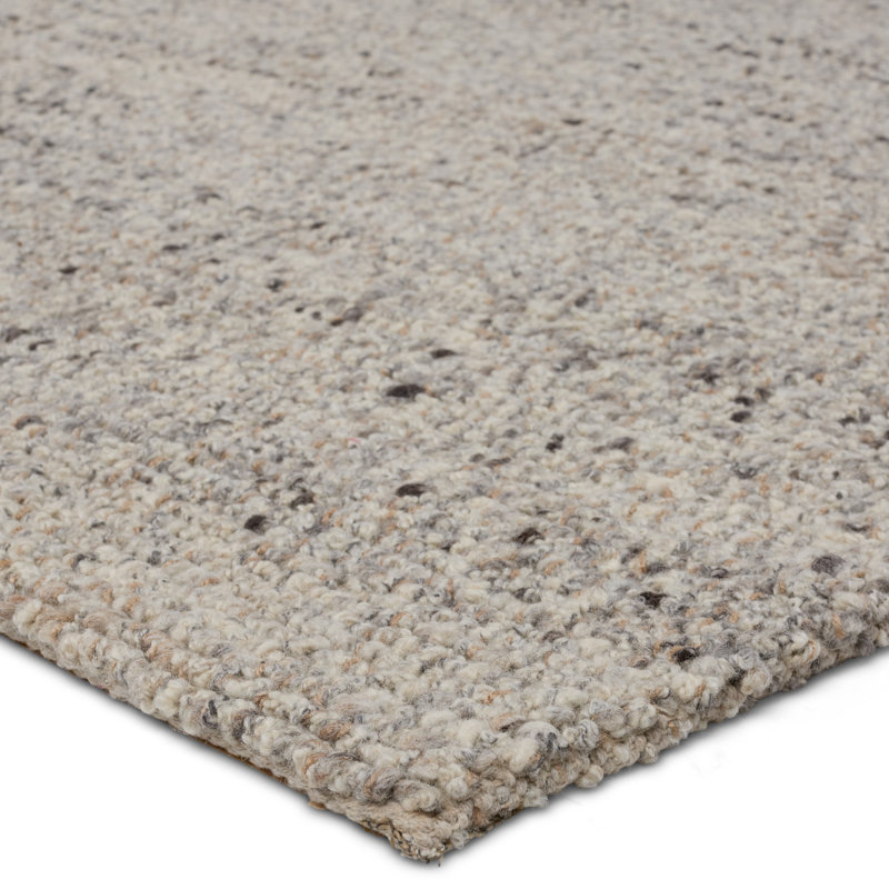 Tapis crème et gris foncé fait à la main Jaipur Living Navarra, Rectangle 12 pi x 15 pi