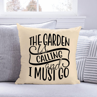 Amusant jardin citation 444 - Coussin décoratif inclus