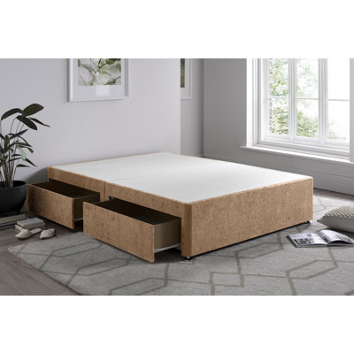 Chenille Divan Bed Base
