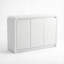 Armoire de rangement à 3 portes en panneau de fibres à densité moyenne Curved Edge 47,24 po-1184338697