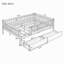 Wooden Daybed with Two Drawers and Fence Guardrails-2134667664-2134667669