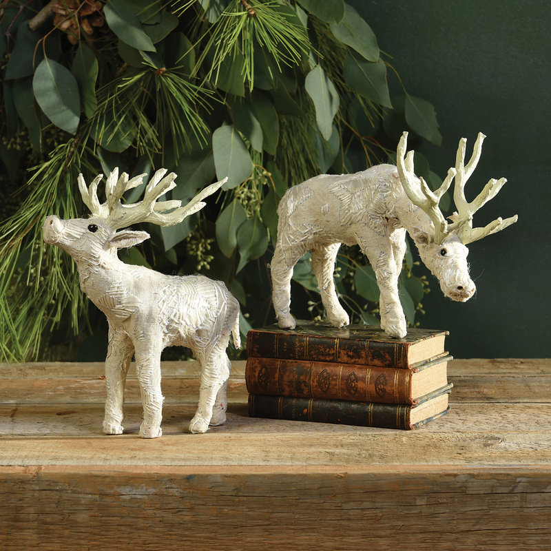 Christmas Figurines & Collectibles, 7" H x 8" W x 3" D, White