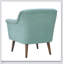 Fauteuil surdimensionné bleu sarcelle de style Mid-Century avec accoudoirs arrondis et sièges confortables pour des espaces de vie élégants
