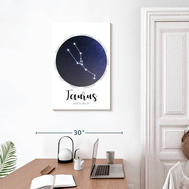 Adella Taurus Zodiac Constellation, 30" H x 20" W
