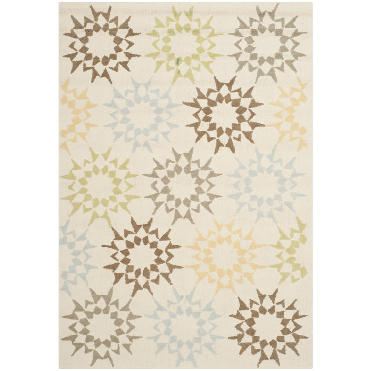 Martha Stewart Hand Hooked Cotton Pile Geometric Rug