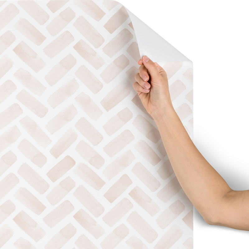Panneau de papier peint adhésif chevrons little arrow design co arcadia, l 24 po x L 120 po