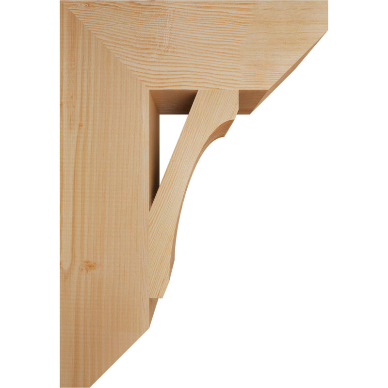 Support en bois / corbeau, Douglas (lisse), H 26 po x l 5,5 po x P 18 po